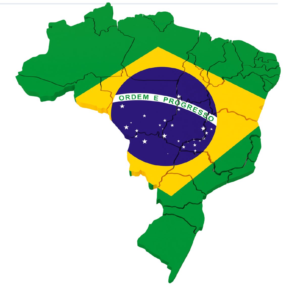 Mapa do Brasil representando atendimento nacional
